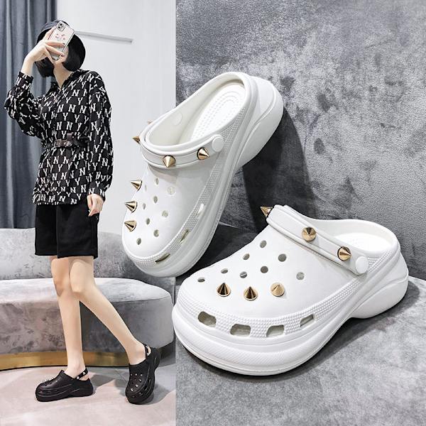 Kvinnors Klassiska Bae Clog Platform Sandaler Utomhus Strand Sport S svart 39/40