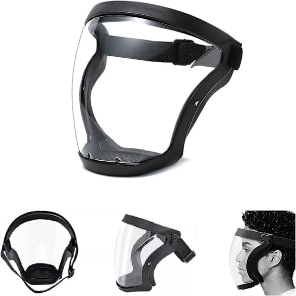Super Protective Face_Shield - Full Face Protective Shield Visor (Svart)