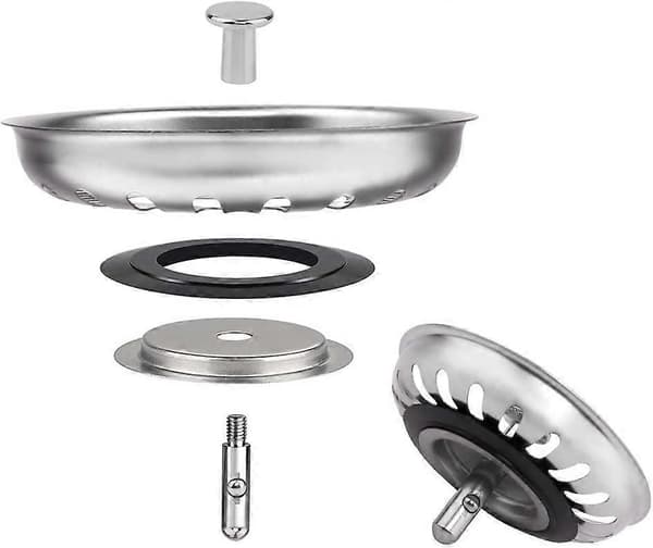 Diskho Sil Propp Rostfritt Stål Diskho Propp För Ditt Kök Badrum - Diameter 79mm 2 st