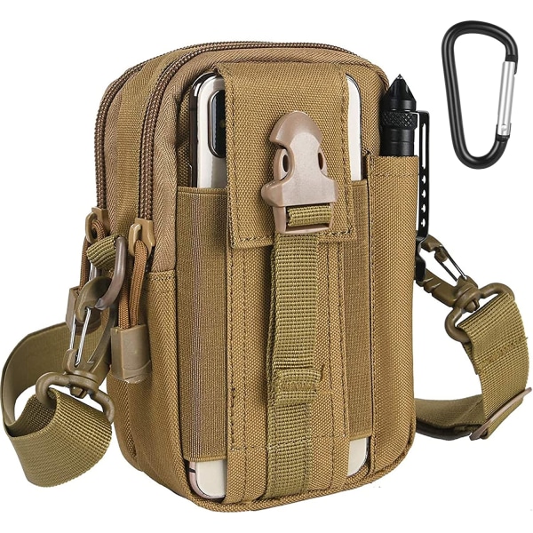 Taktiska Midjeväska, Universal Utomhus Midjeväska | Molle EDC Pou 8 Khaki