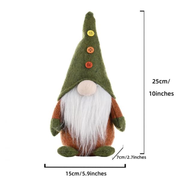 Julklappsdekoration Ansiktslös Docka Docka Docka Grön Stil Docka