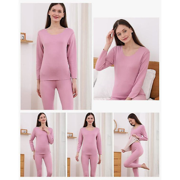Vuxen Termisk Underkläder Pyjamas Set light purple Women L
