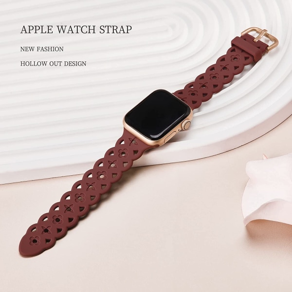 Kompatibel med Apple Watch Armband Air Hole Slim Sportarmband Olivgrön 38/40/41 mm