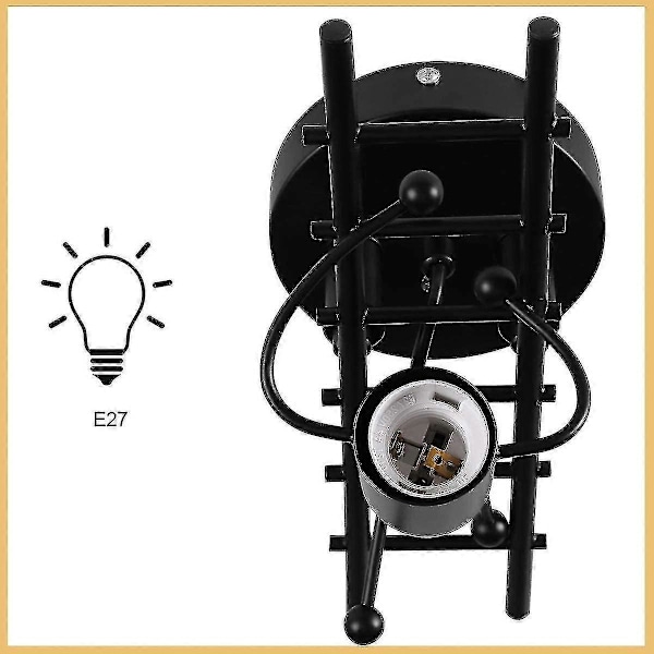 Humanoid Kreativ Vägglampa Inomhus Modern Ljushållare Konstdeko Max 60w E27 Sockel Järnhållare För Barnrum