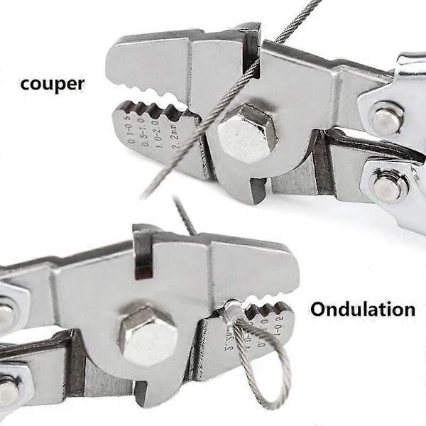 Wire Rope Crimping Tool upp till 2,2 mm med 600 Aluminium Dubbelhylsor i 3 Storlekar