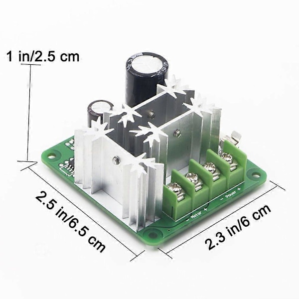6V-90V 15A DC Motorvarvtalsreglering 16KHZ PWM-styrenhet Varvtalsregulatormodul Stöd PLC-styrning