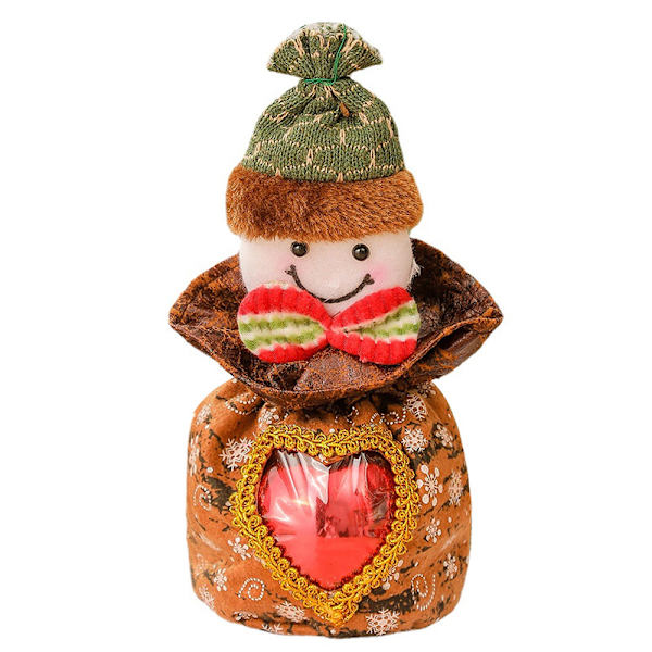Julklappspåsar i Flanell, Godispåsar, Presentdekorationer, Tomte, Snö