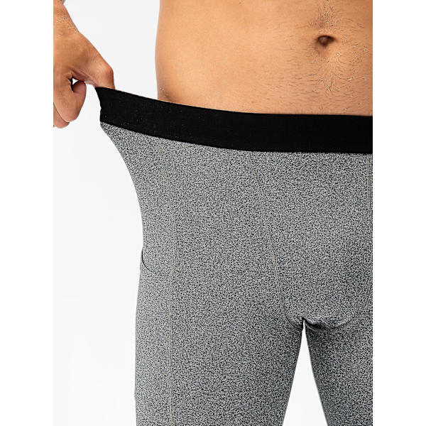 Män Enbens Leggings Kompatibla Basket Sido Fickor Fitness Träning Grey X-Large