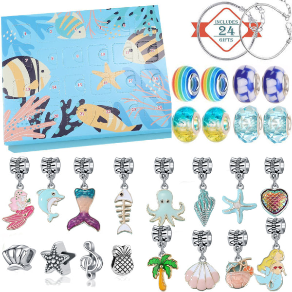 Xmas Ocean Vacation Travel DIY smycken pärlor Set hänge Cartoon Childr ocean