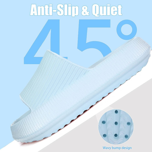 Sandaler med tjock sula, 4 cm, badskor (sommarskor i mjukt EVA, halkfria 42-43 EU