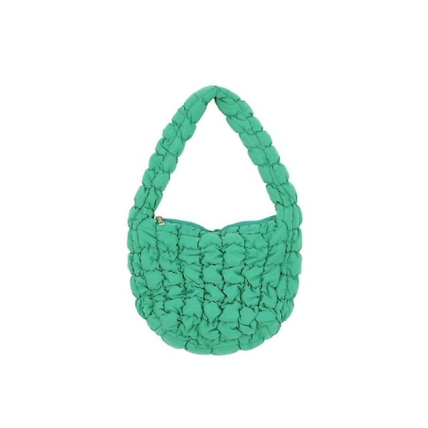 Cloud Bag Quiltad väska Damväska Plisserad Mångsidig Fashion One green
