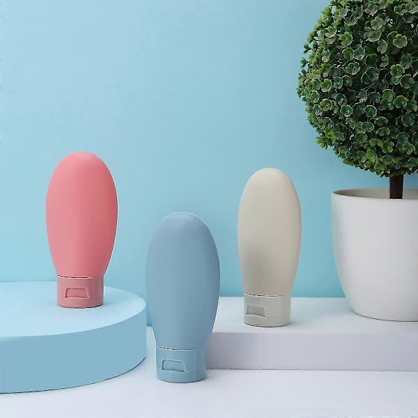 3 st Reseflaskor, 60 ml Reseflaskor och Behållare, Små Mini Tomma Plastflaskor
