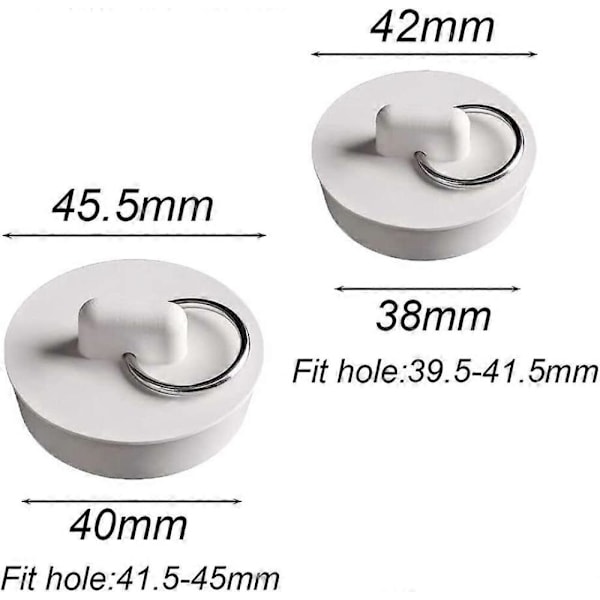 6 stycken Badkarspropp Köksvaskpropp Universal Badkarspropp Gummipropp Vaskpropp Vaskpropp