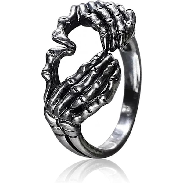 Handgestringar för kvinnor - Hjärtformade ringar i legering Storlek 10 (Silver)