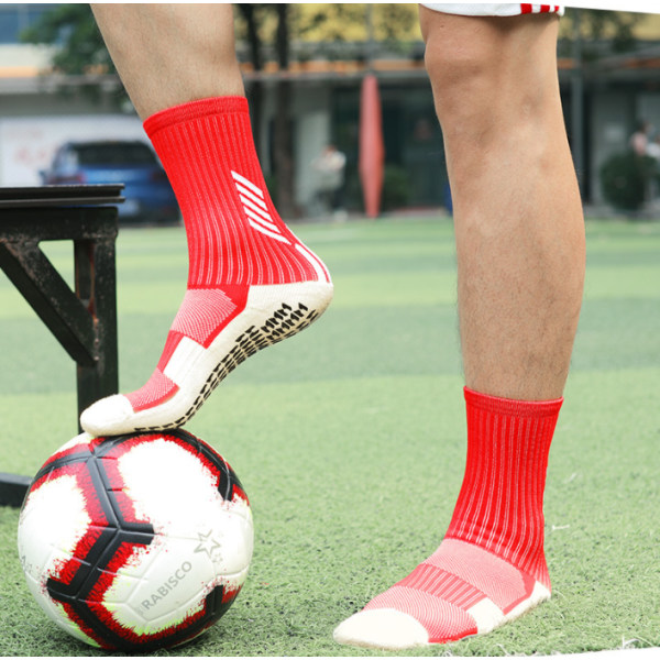 Nya Fotbollssockor Anti-Halk Fotbollssockor Herr Sportstrumpor Bra vit 34-38