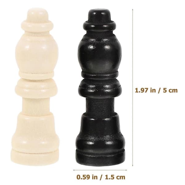 2 Set Träschackset Mini Schackset Internationella Schackpjäser Små Schackpjäser för Schackbräde