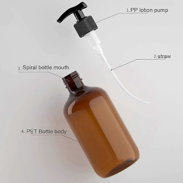 4 st Stora Tomma Flaskor Kapacitet 300 ML (Grön)