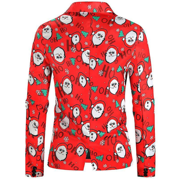 Julkavajjackor för män, Casual One Button Xmas Suit Blazer COLOR 8 2XL