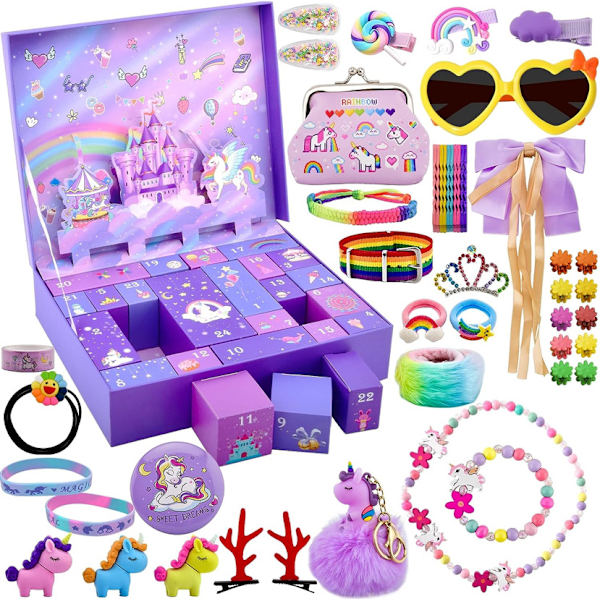 1st, Juldekoration Is Och Snö Enhörningsprydnader Is Och Snö Purple blind box