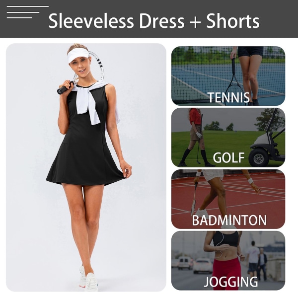 Tennisklänning och shorts för kvinnor set tankklänning med poc White X-Small