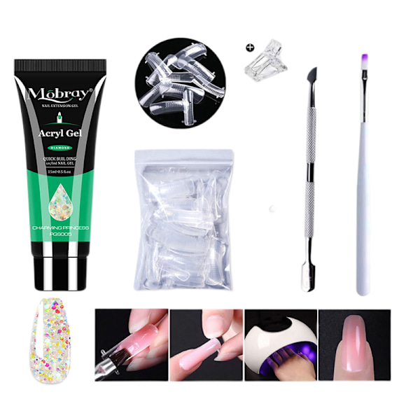 Nagelförlängningsgelset Gel Polish Startpaket PGS006