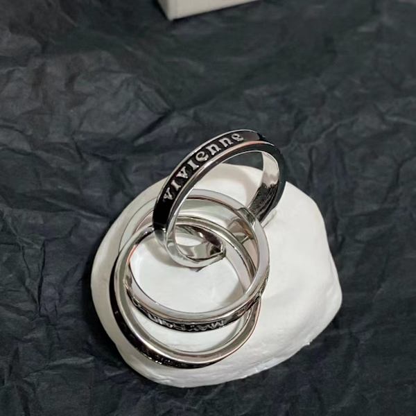 Emaljerad Ring med Tre Lager av Inpackning, Symboliserar Aldrig Separation. Tre Lager av Saturnusring för Kvinnor 6