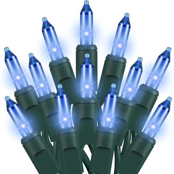 Dirnun julbelysning Klarvit 100 Count glödlampor UL C Blue