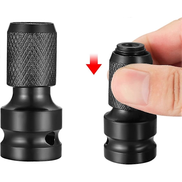 3 st 1/2\" Fyrkant till 1/4\" Hex Hylsadaptrar, Snabbkopplingschuck Konverterare Hex Spärrnyckel