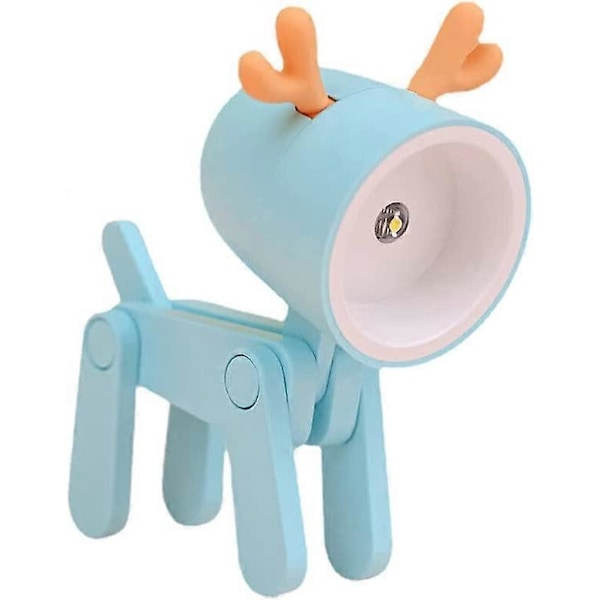 Mini Djur LED Skrivbordslampa (Blå, Hjort)