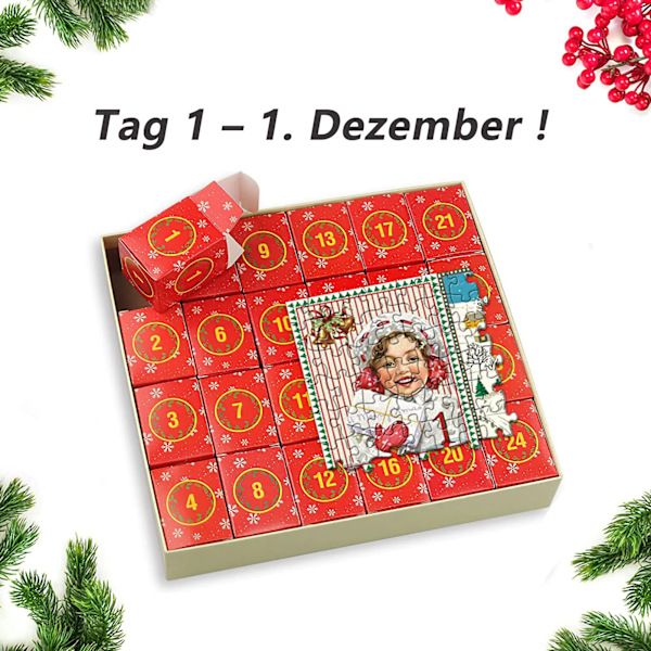 Adventskalender för Kvinnor Adventskalender 2023 Pussel Leksak, Julhelg Pussel Adventskalender för Barn Vuxna Jul