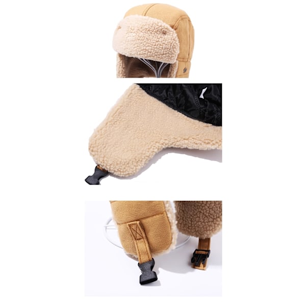 Toppluva Unisex Lei Feng Hatt Män Kvinnor Höst Vinter Plysch Vindtät Jul