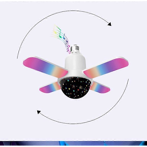 RGB Färg LED Lampa Dimbar E27 Sockel Fjärrkontroll och APP-Kontroll, 4 Lägen Musiklampor med Bluetooth Högtalare, 24W