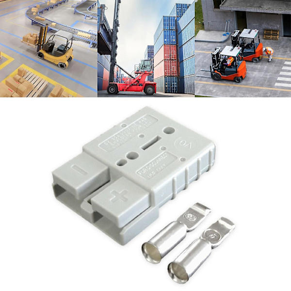 1 Set Stiftkontakt Dubbelpolig Flamskyddad PC 600V 50A Batteri C