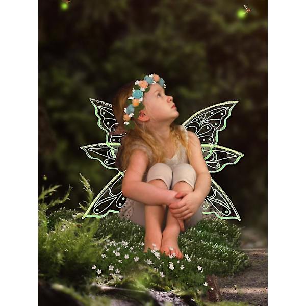 Bebetter New Fairy Wings För Flickor Vuxna, Barn Dam Fjärilsvingar green1