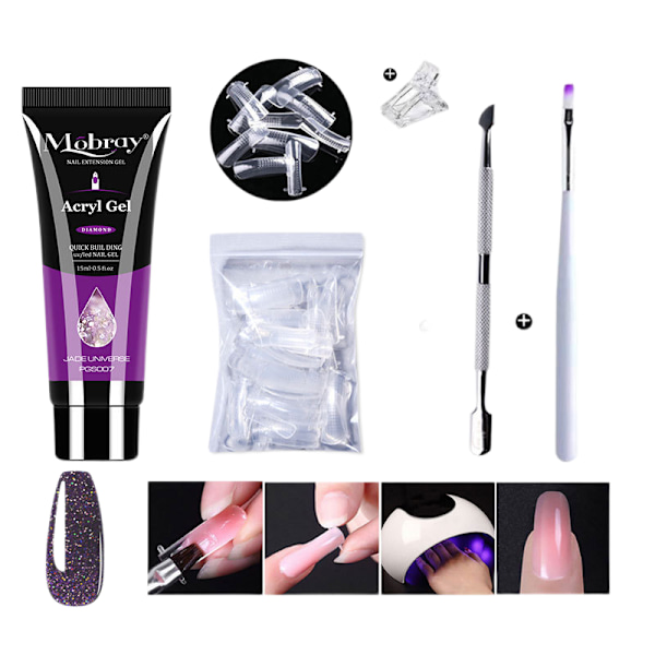 Nagelförlängningsgelset Gel Polish Startpaket PGS008