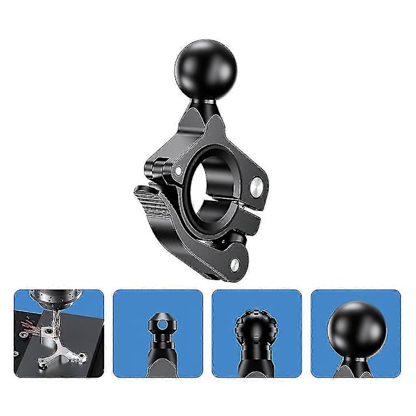 17mm Aluminium Kulhuvud Adapter Motorcykelstyre 1 Tum Basfäste Hållare Cykel Ridklämma GPS-fäste