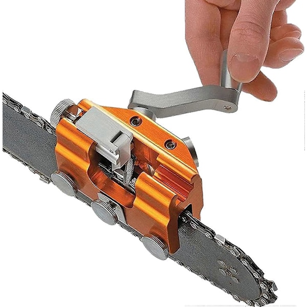 Kedjeslipningsjigg för motorsåg, portabel handvevad Timberline-slipset, tandkit i aluminiumlegering, hushållsverktyg lämpligt för de flesta motorsågar