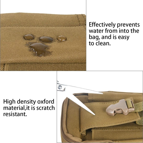 Taktiska Midjeväska, Universal Utomhus Midjeväska | Molle EDC Pou 8 Khaki
