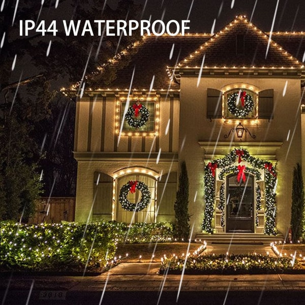 Ljusstrimma med 200 LED-lampor, 20 meter lång, för julbelysning Warm White 400 LED