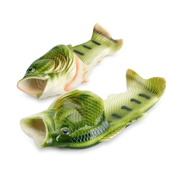 Fish Flops De Originala Fiskskor Roliga Unisex Sandaler 47 Den gröna