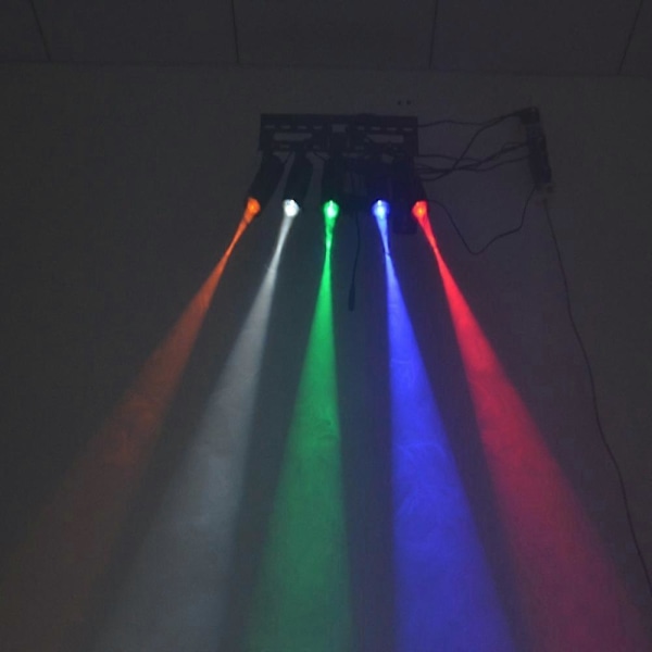 3W RGBWYP LED Pinspot Spotlights Discospegelboll Beam Projektor Spotlampa Disco Hemfest DJ Show Scen Dekor Belysning