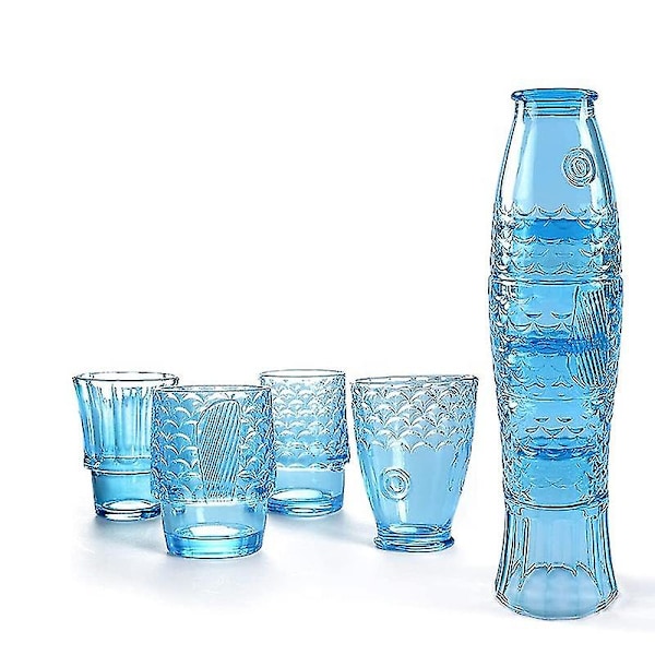 Koi Stack Slass Set Fiskformad Gobelet Cup Cocktail ölglas C3 601-700ml