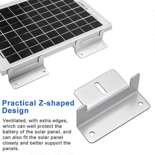 4 st Solpanel Monteringsfäste Z med Muttrar och Bultar