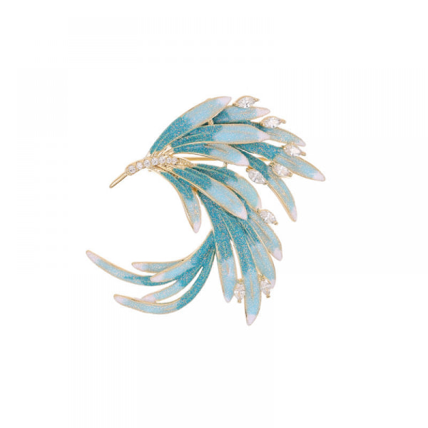 Brosch Fjäderbrosch Retro Stil Fenix Corsage Klädaccessoarer Jul