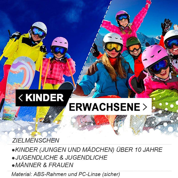 Skibriller UV-skydd, snowboardglasögon, skyddsglasögon, (rabatt