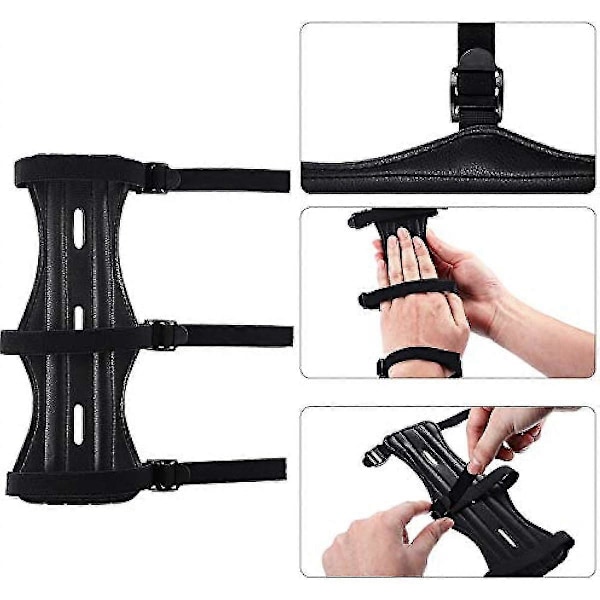 4-pack Bågskytte Armskydd Läder Underarmsskydd Justerbart Bågarmsskydd Armskydd För Jakt