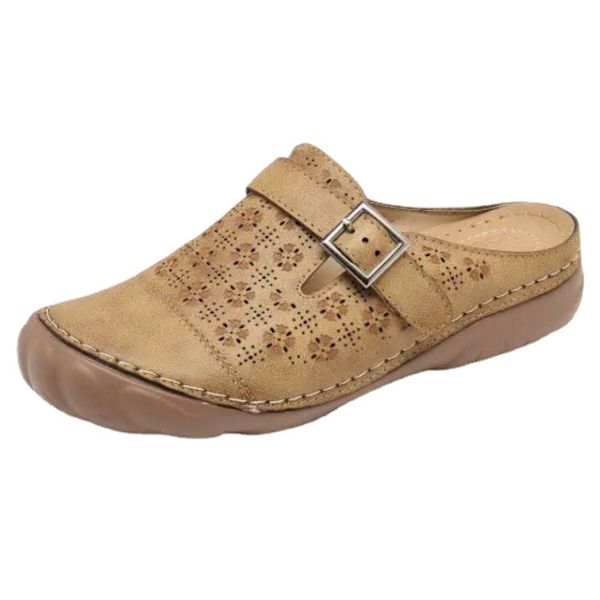 Sommar Slipsole Slip-on skor Ventilera tofflor khaki 43