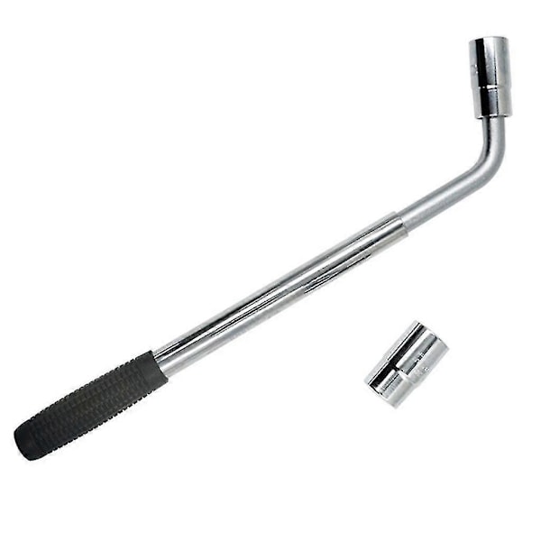 Teleskopisk hjulmutternyckel halkfri fälgkors med 17/19mm &amp; 21/23mm hylsor