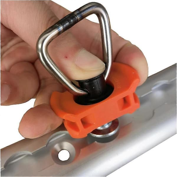 6-pack Enkel Stud L-Track Beslag med D-ring för L-Track