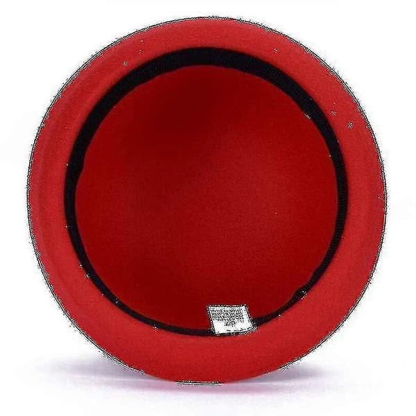 Trendig Dam Enfärgad Bowler Derby Ull Filt Hatt gray 57cm